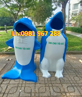 Thùng rác hình con thú